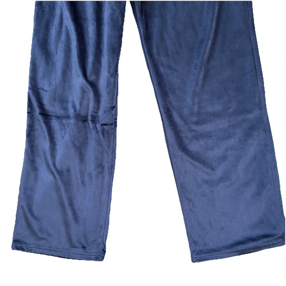 True Religion Pants Mens sz M Blue Velour‎ Sweatpants Logo Lounge Pockets NWT